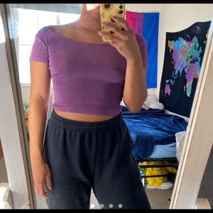 Purple off the shoulder top